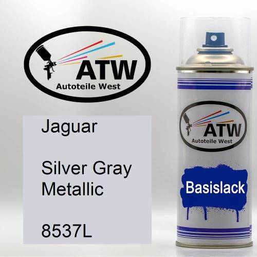 Jaguar, Silver Gray Metallic, 8537L: 400ml Sprühdose, von ATW Autoteile West.